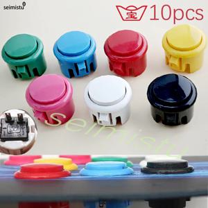10pcs 아케이드 푸시 버튼, Sanwa Hitachi 컨트롤러, 네오 지오, 아케이드 조이스틱, DIY 키트, 마이크로 스위치 버튼, 24mm, 30mm 버튼