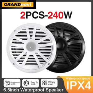6.5 인치 해양 스피커 RV 요트 골프 카트 ATV UTV 선박 사우나 용 120W 방수 내후성 스테레오 보트 스피커