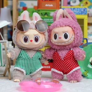 2025 Labubu 의류 수영복 액세서리 Labubu I II 아이돌 인형 팬 선물용 미니 봉제 인형 의류