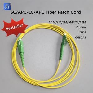 케이블 광섬유 SC/APC-LC/APC 2.0mm LSZH G657A1 광섬유 Wire1.1M/2M/3M/5M/7M/10M 단일 코어 변환기 패치 코드