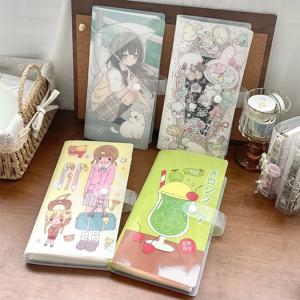 WAKAWAKA A5 하프 스토리지 앨범 Kawaii 동물 폴더 귀여운 스티커 스토리지 스크랩북 재료 스토리지 용 40 페이지