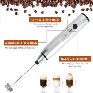 USB 전기 메이커가있는 미니 전기 핸드 헬드 우유 Frother 전기 블렌더 우유 Frother 카푸치노 용 믹서를 털다