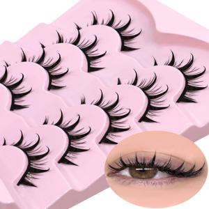 벨트리네이 가짜 속눈썹 만화 스타일 일본 애니메이션 두꺼운 코스프레 속눈썹 자연스러운 스파이키 3D 위스피 인조 밍크 속눈썹 메이크업