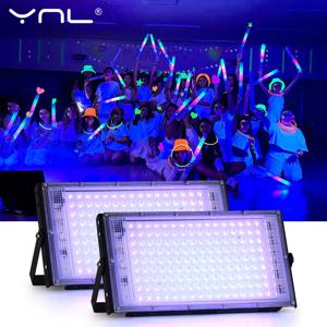 395nm 400nm LED UV 투광 조명 50W 100W 150W LED 무대 블랙라이트 220V 방수 자외선 형광 파티 무대 백라이트