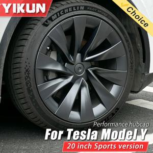 Tesla Model Y Juniper 2025 용 4PCS Hubcaps 20 인치 Helix 2.0 휠 허브 캡 풀 림 액세서리 용 성능 휠 커버