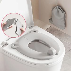 접이식 아기 변기 훈련 좌석 매트 + 보관 가방 어린이를위한 휴대용 여행 변기 쿠션 어린이 변기 매트
