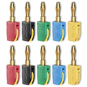 4mm 바나나 플러그 고전류 빠른 연결 금도금 32A 10PCS 바나나 커넥터