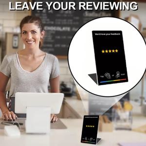 빈 NFC 스탠드 (화이트/블랙) - NFC213 칩 144바이트 - 소셜 미디어 및 리뷰 링크용 NFC 구글 리뷰 스탠드 디스플레이