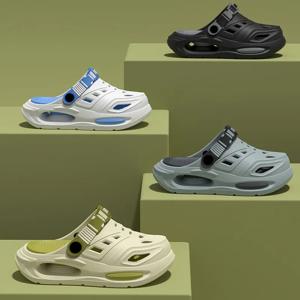 남성 샌들 두꺼운 밑창 미끄럼 방지 클로그 신발 부드러운 밑창 비치 신발 편안한 야외 슬리퍼