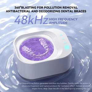 140ml UV 초음파 세척기 가짜 치아 교정기 보석 세척용 3단계 조절 미니 소형 가정용 2025