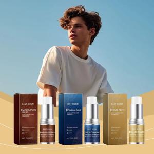 남성용 7g 솔리드 스틱 - 신선한 우디 향, 오래 지속되는 끈적임 없는 향, 휴대용 향수 밤 스틱, 여행용 포켓 사이즈