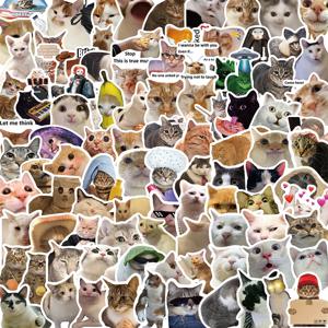 10/30/50/100pcs 귀여운 동물 고양이 MEME 재미 있은 스티커 미적 데칼 DecorativeNotebook 자동차 노트북 아이 만화 스티커 팩