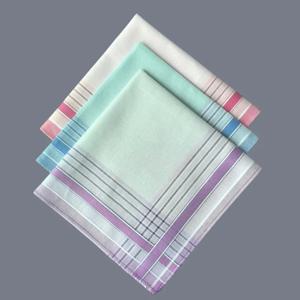 3Pcs 코튼 작은 손수건 상쾌한 부드러운 코튼 땀 흡수 여성 남성 구식 레트로 29*29cm