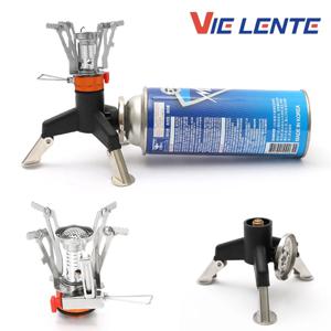 컨버터가 포함된 휴대용 올인원 캠핑 스토브 하이킹 배낭 여행을 위한 소형 경량 야외 요리 장비