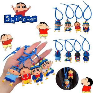 애니메이션 크레용 신짱 인형 키체인 귀여운 만화 캐릭터 인형 학생 가방 장식 액세서리 소녀 생일 선물