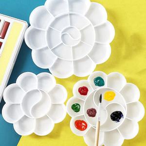 18색 팔레트 매화색 팔레트 대형 두꺼운 중국화 아크릴 수채화 팔레트