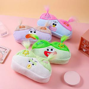 1pc 재미 있은 소녀 연필 케이스 (머리 빗질 도구 포함) 휴대용, 청소년 사무실 및 학교 용품으로 돌아 가기 학생 문구