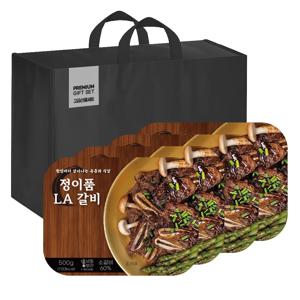 엠에스푸드 정이품 LA 양념갈비 선물세트 500g 4개