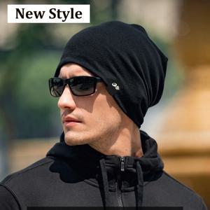 3개 세트 겨울용 따뜻한 남성 비니 모자 플러시 목도리 장갑 사이클링 야외용 따뜻한 면 모자 겨울용 블랙 풀오버 모자