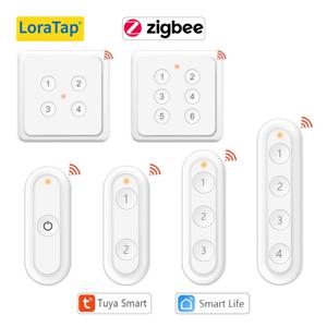 LoraTap ZigBee 3.0 무선 6 푸시 버튼 원격 Tuya 장면 자동화 제어 스위치 Smart Life App