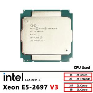 인텔 제온 E5-2697V3 중고 E5 2697 v3 2.6 GHz 14코어 28스레드 35M 145W CPU LGA 2011-3