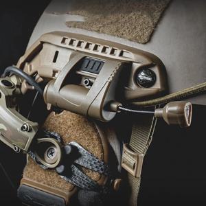 충전식 3단계 조명 색상 전술 헬멧 라이트 야외 캠핑 지도 조명 헬멧 장식 액세서리