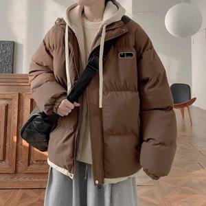 겨울용 페이크 투피스 파카 남성용 두꺼운 패딩 재킷 남성용 멋진 코트 남성용 겨울 따뜻한 면 패딩 푸퍼 재킷