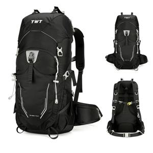 60L 캠핑 배낭 여행 스포츠 가방 레인 커버 포함 등산 트레킹 아웃도어 배낭 하이킹 가방 남성용