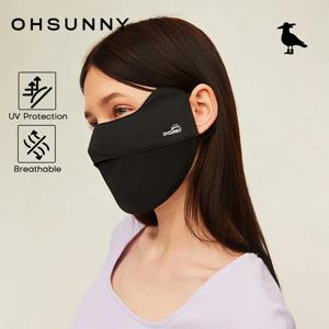 OhSunny 뉴 페이스 커버 여름 야외 자외선 차단 자외선 차단 빠른 건조 오픈 코 통기성 냉각 패브릭 솔리드 컬러 마스크