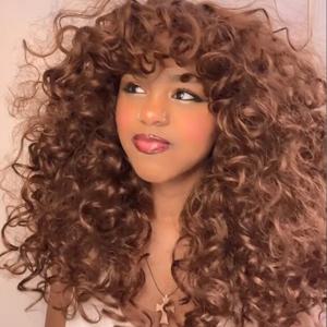 레드 브라운 구리 생강 짧은 곱슬 합성 가발 여성용 가발 자연 가발 앞머리 내열성 코스프레 헤어