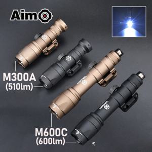 WADSN Airsoft Surefir M600C M600 M300 전술 스카우트 라이트 AR15 소총 무기 손전등 LED 사냥 스포트라이트 SF M300A 총 램프