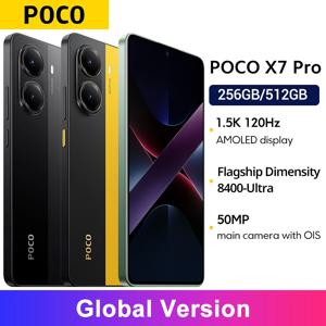 글로벌 버전 포코 X7 프로 스마트폰 디멘시티 8400-울트라 하이퍼차지 NFC 6000mAh 90W 6.67인치 AMOLED 디스플레이 50MP 카메라