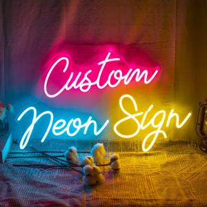 사용자 정의 네온 사인 개인화 된 LED 네온 조명 사용자 정의 Led 조명 이름 장식 웨딩 로그인 침실 홈 바 벽 네온 장식