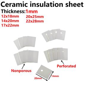 알루미늄 산화물 알루미나 절연 열 전도성 세라믹 패드 개스킷 시트, TO-3P, 220/247, 12, 14, 17/20x18, 20, 22/25 홀, 100 개