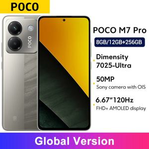 글로벌 버전 POCO M7 Pro 50MP 카메라 MTK Dimensity 7025-Ultra 120Hz FHD+ 아이케어 AMOLED 디스플레이 NFC 5110mAh 배터리