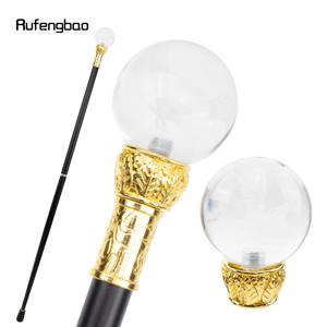 투명 송진 볼 워킹 지팡이, 패션 장식 지팡이, 신사 우아한 코스프레 지팡이, 94.5cm