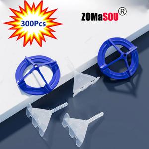 50/300Pcs 세라믹 타일 레벨링 시스템 클립 스페이서 스트랩 타일 누워 벽 바닥 고정 건설 도구에 대 한 나선형 Wadge