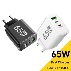 GaN USB C타입 충전기, 65W 고속 충전 휴대폰 충전기, PD 퀵 차지 3.0 어댑터, 아이폰 14, 샤오미 13, 삼성, 화웨이 원플러스용