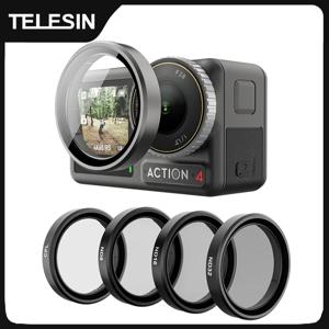 TELESIN CPL ND8 ND16 ND32 렌즈 세트 DJI OSMO 액션 3 4 5pro ND CPL 필터 액션 카메라 액세서리 용 알루미늄 합금 프레임
