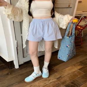 하이웨이스트 드로스트링 엘라스틱 캐주얼 반바지 여성 여름 2025 신상 루즈 슬림 스포츠 다용도 트렌디 스트레이트 팬츠