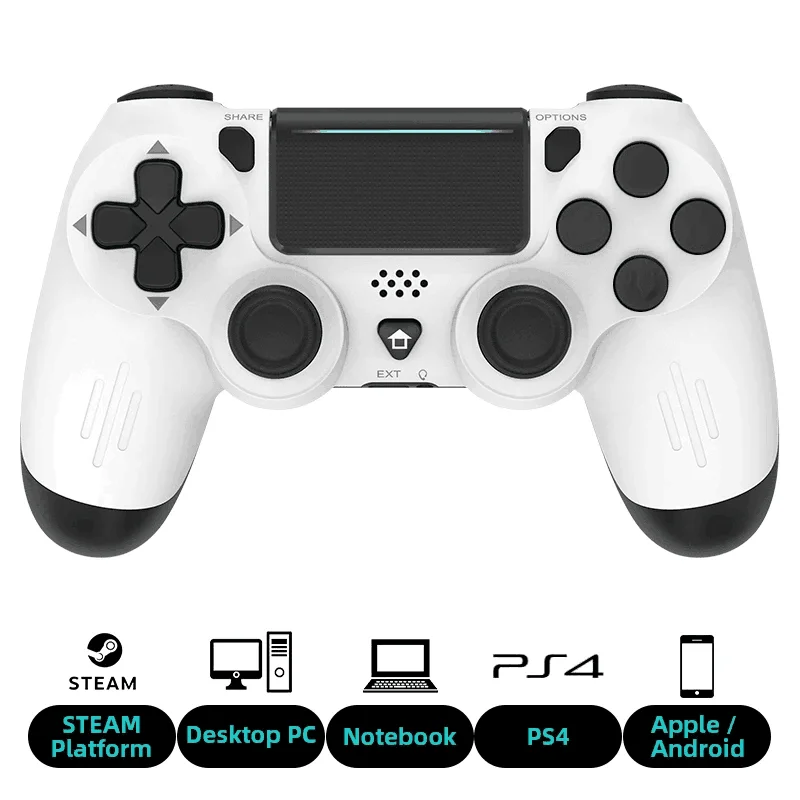 PS4/Slim/Pro용 Bluetooth 호환 게임 컨트롤러 IOS/Android용 PC 듀얼 진동 조이스틱용 무선 게임 패드