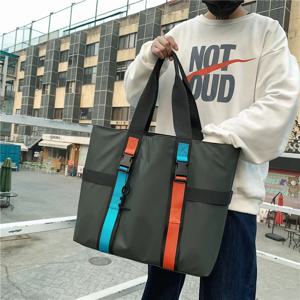 남성용 대용량 캐주얼 숄더백 패셔너블 여행 핸드백 짧은 여행 트렌디 브랜드 레저 백팩 옥스포드 천 지퍼