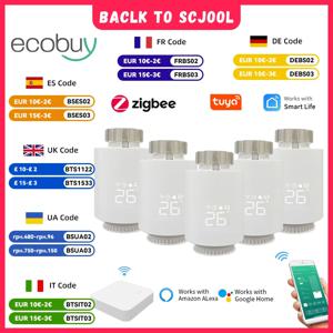 Tuya Smart ZigBee 3.0 온도 조절 라디에이터 밸브 TRV Zigbee 온도 조절기 라디에이터 밸브 온도 컨트롤러 Alexa Google 홈