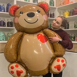 대형 곰 풍선 생일 웨딩 파티 장식 배경 거대한 곰 알루미늄 필름 장식 풍선