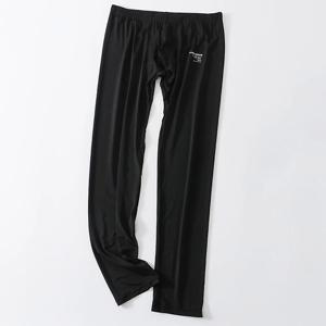 Mens Ice Silk Silky UltraThin 빠른 건조 레깅스 속옷 필요 없음 High Strecth 중간 허리 바지 Man Long Johns