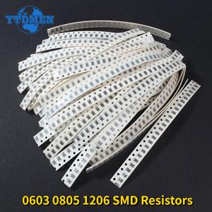 1500pcs 0603 0805 1206 SMD 저항기 키트 0ohm-10M Ohm 1% 60valuesX 25pcs=1500pcs 고정밀 필름 칩 저항 키트