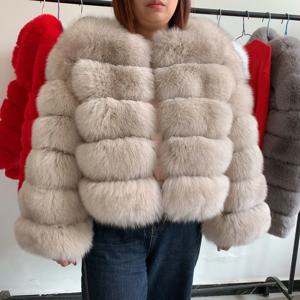 여성용 진짜 여우 모피 코트, 전체 소매 솜털 모피 재킷, 따뜻한 너구리 모피 재킷, 겨울 모피 코트