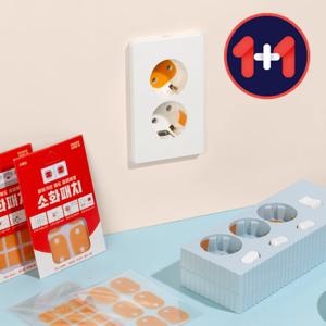 1+1 콘센트소화패치 붙이는소화기 멀티탭 소화테이프 화재 방지 예방 일자형 12p