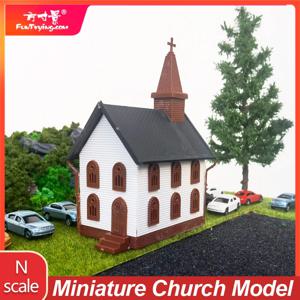 미니어처 건축 자재 디오라마 체중계 기차 철도 레이아웃, N 체중계 모델 교회 1:150 모델 체중계 키트
