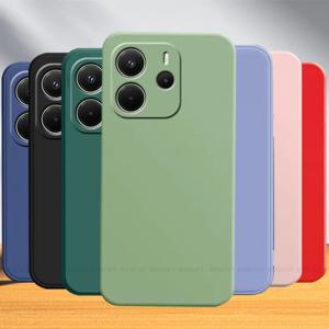 Redmi Note 14 5G 케이스 커버 Xiaomi Redmi Note 14 Pro Plus Capas 새로운 오리지널 액체 실리콘 TPU Fundas Redmi Note 14 Global